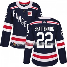 New York Rangers Hockeydrakt Kevin Shattenkirk 22 2017-2018 2018 Winter Classic Blå Adidas Authentic - Dame